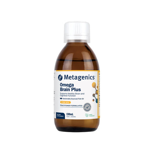 Omega Brain Plus Peppermint Liquid 190ml-Matakana Pharmacy